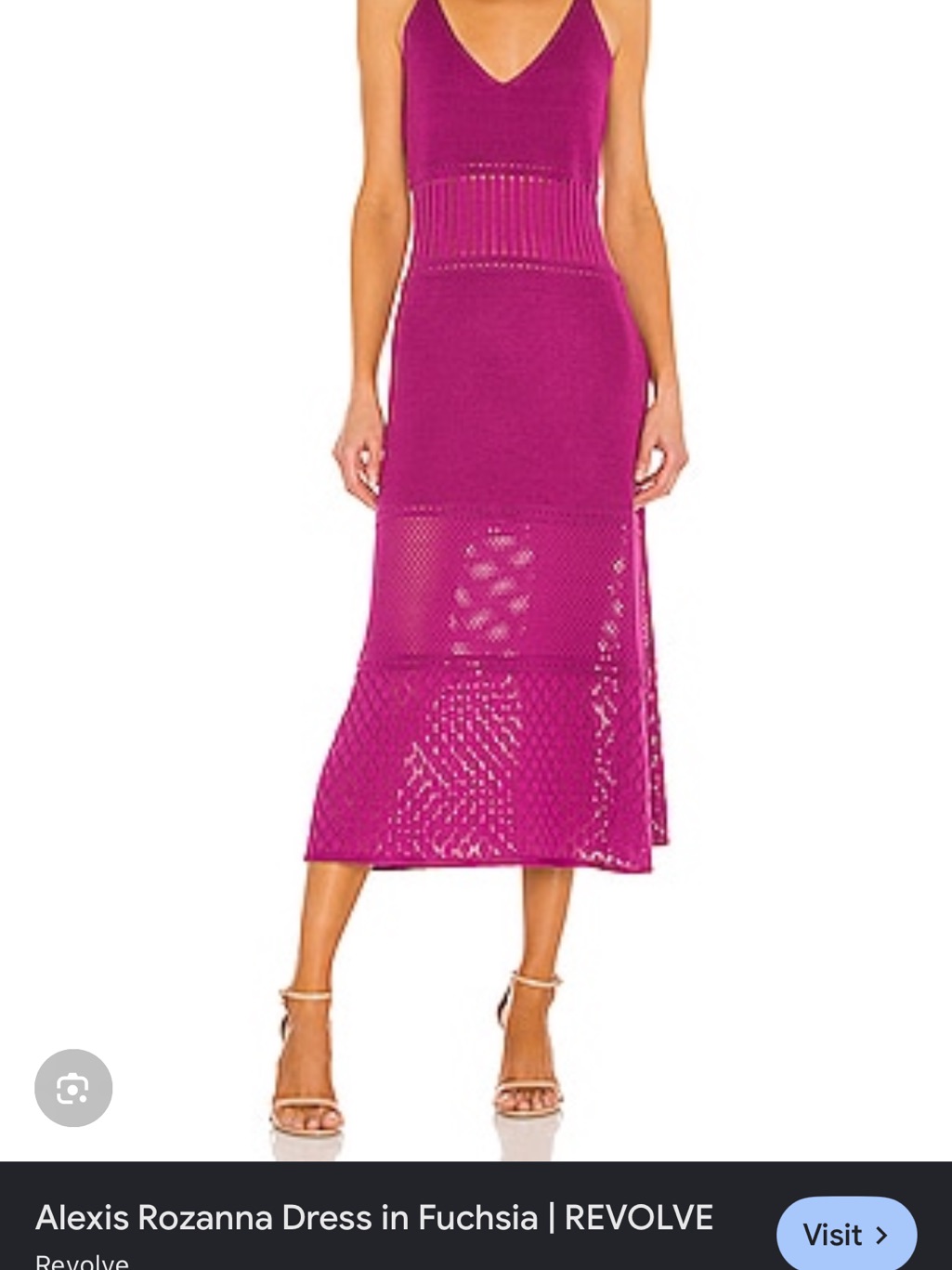 Alexis Fuchsia Knit Midi Skirt With Sheer Paneling